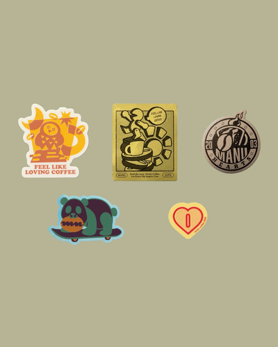 LEAN ON COFFEE Sticker Set