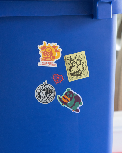 LEAN ON COFFEE Sticker Set