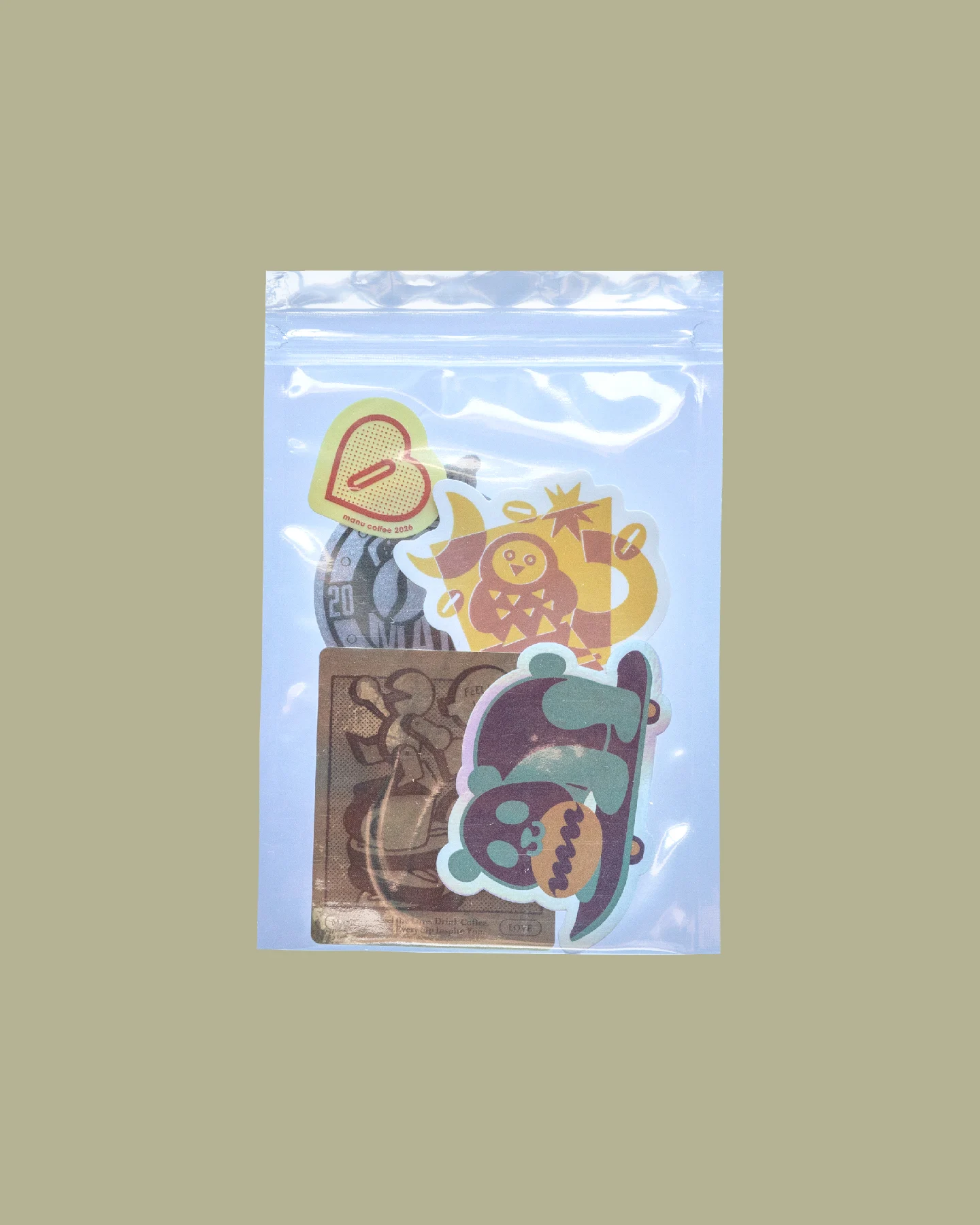 LEAN ON COFFEE Sticker Set