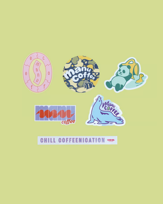 "CHILL COFFEENICATION" Sticker Set