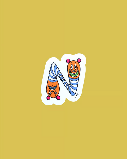 M/A/N/U Alphabet Sticker (artwork by Yoshi47)